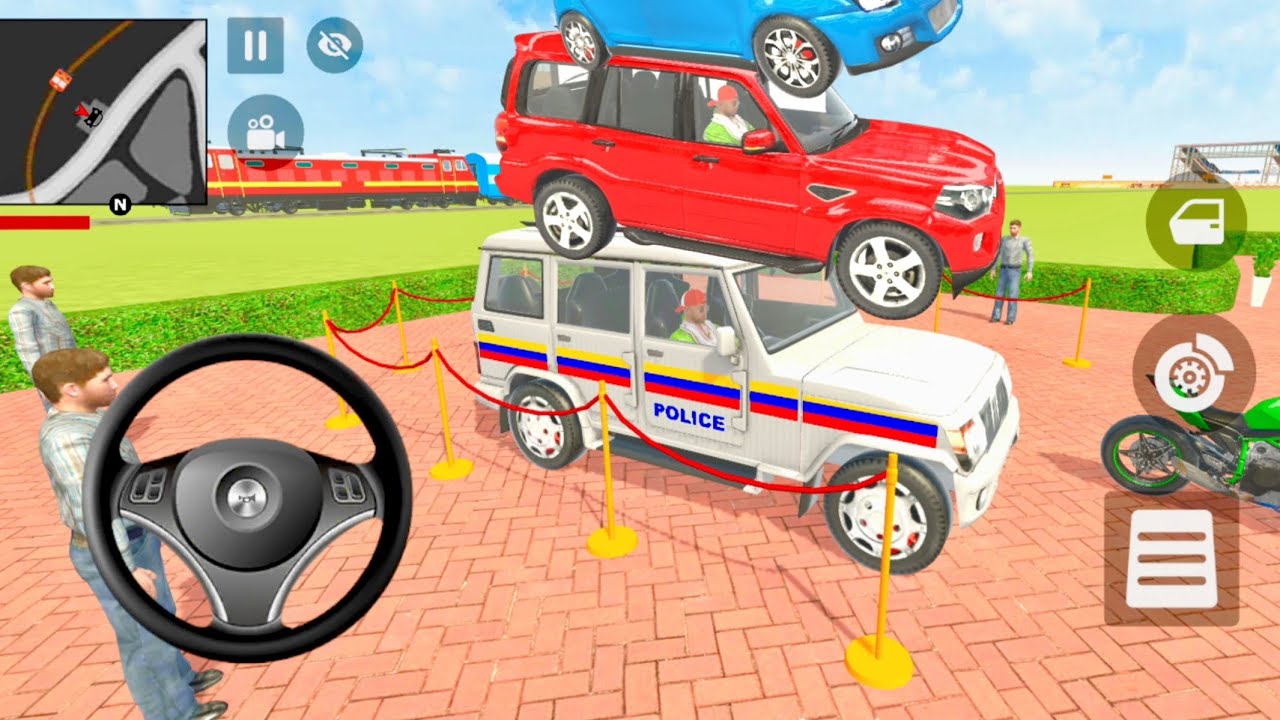 Android Franklin dropped the Indian Modified Thar game and the Indian Scorpio game into the water
