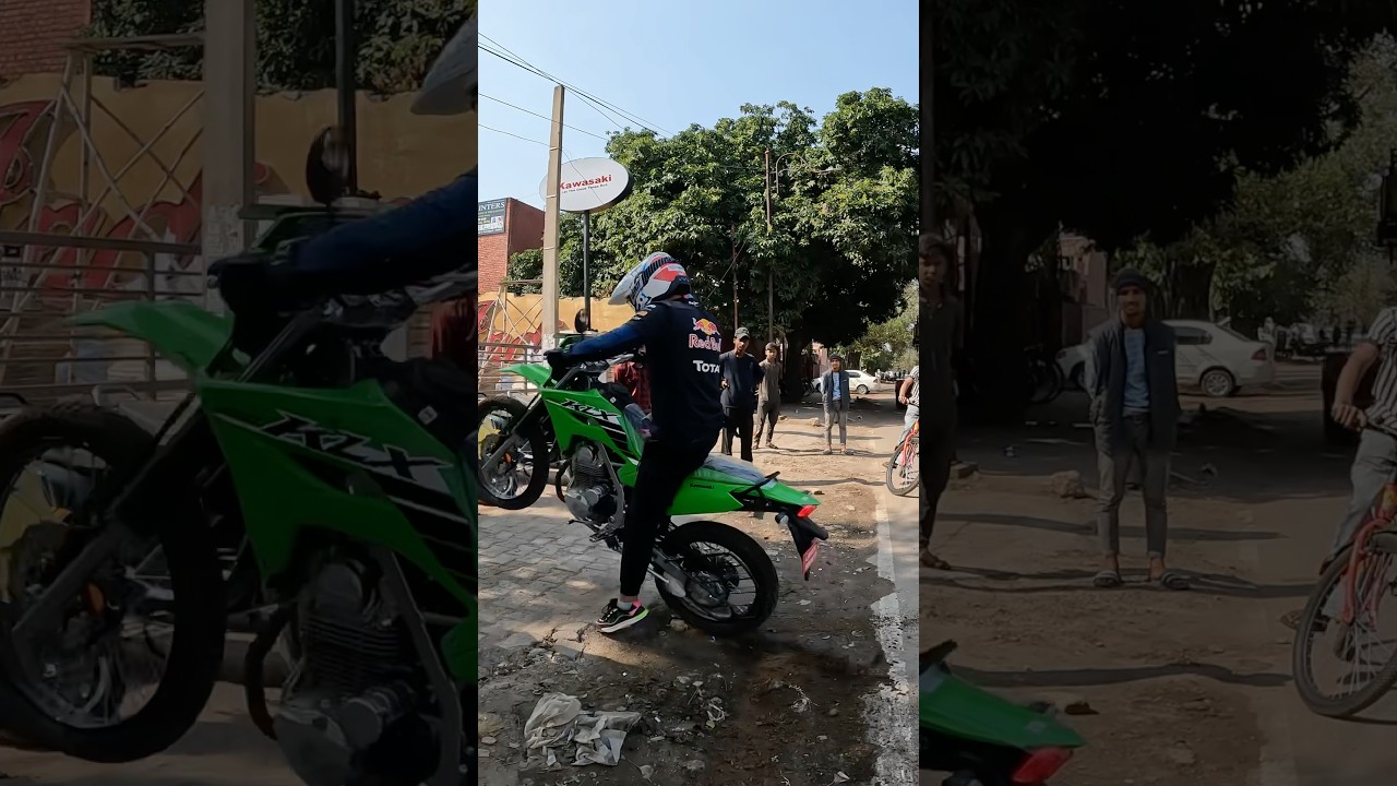 Super light weight and first road legal dirt bike in India 👍.  #klx230 #kawasaki #dirtbike #enduro