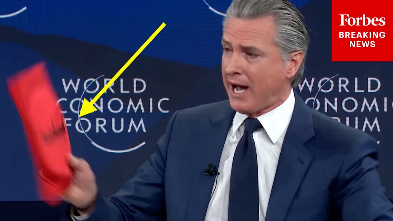 'They're The New Trump Signature Series Knee Pads': Newsom Trolls Trump, CEOs At Davos
