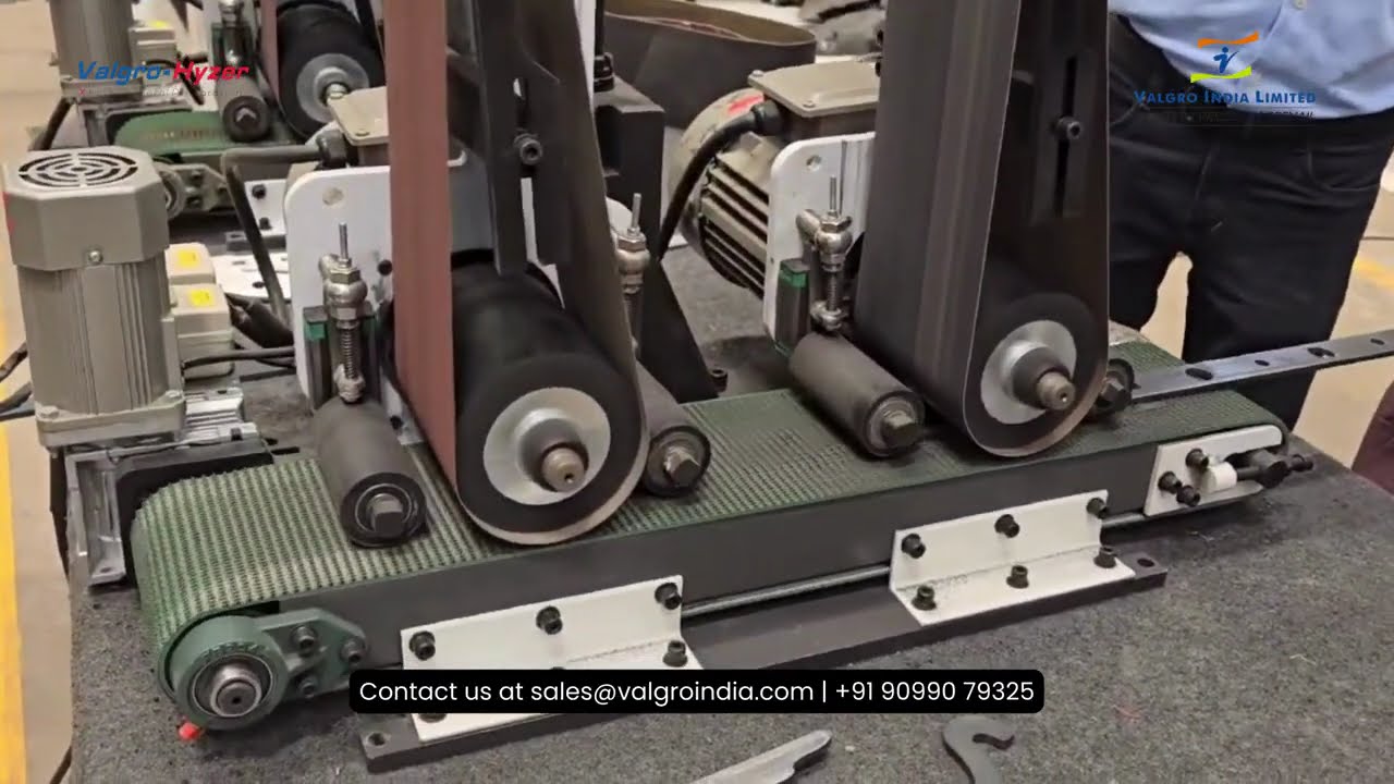 VBS 11 | Vertical Belt Sander machine | Double Abrasive belt process #deburringmachine #finishing
