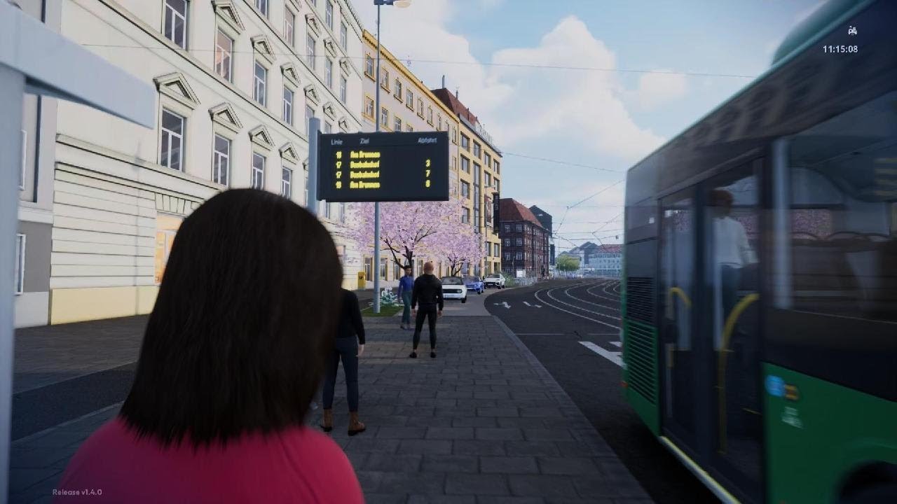 City Transport Simulator Line 18 from Hauptbahnhof to Am Brunnen
