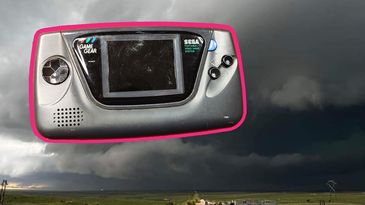 Trying to fix a Sega Gamegear during a tornado warning storm.