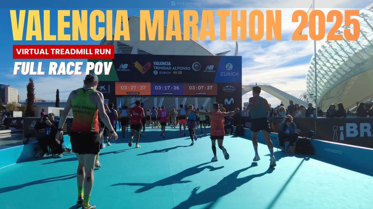 Valencia Marathon 2025 | Full Race POV | Virtual Treadmill Run
