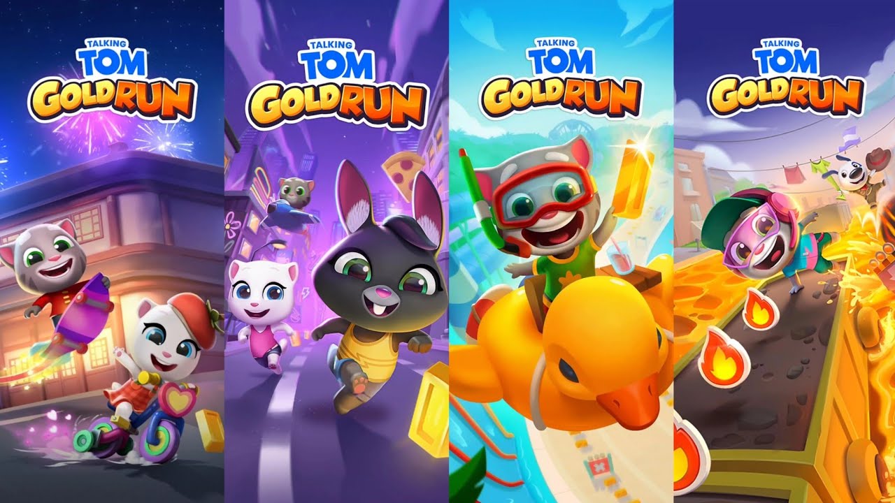 Talking Tom Gold Run China vs Becca Chase vs Summer Of Sports vs Lava Escape Update Android Gameplay