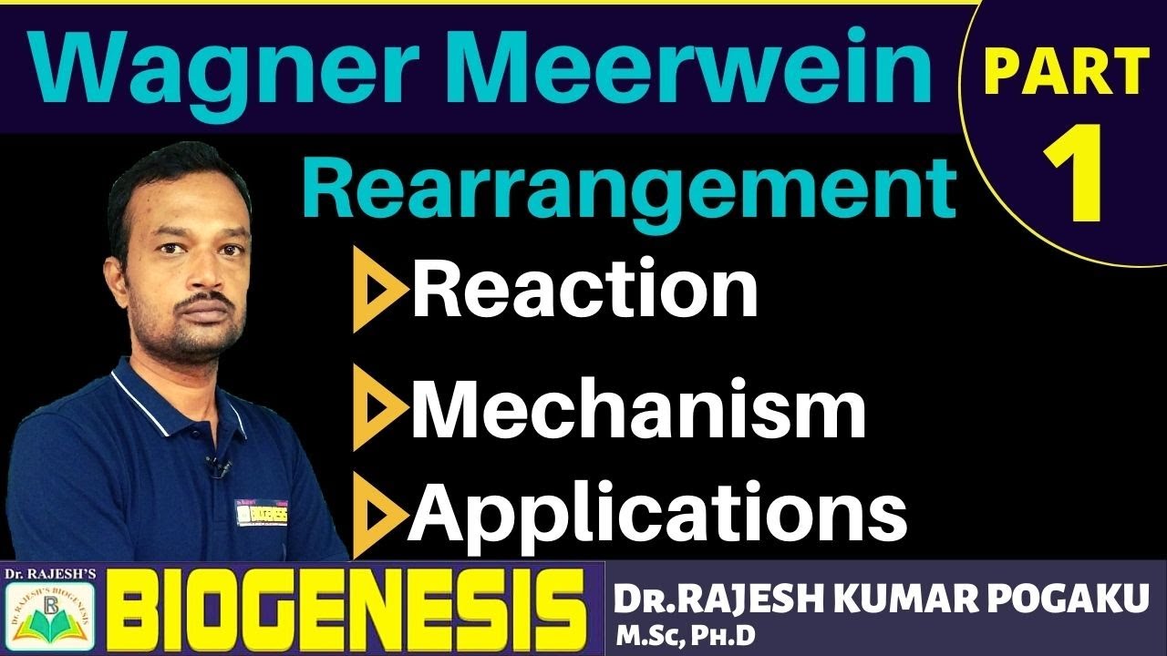 Wagner meerwein rearrangement / Part-1 | Dr.RAJESH'S BIOGENESIS - HYDERABAD | NET,GATE, IIT-JEE,NEET