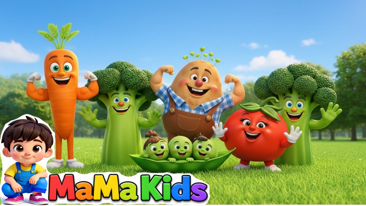 Veggie Family Song 🥕 | Healthy Vegetables Song for Kids | Eat Healthy Nursery Rhyme