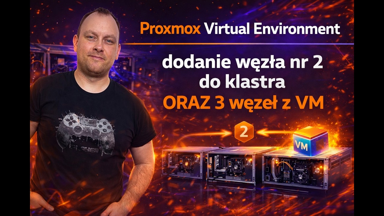 Proxmox M02 22 - Proxmox Virtual Environment dodanie wezla nr 2 do klastra oraz 3 wezel z VM