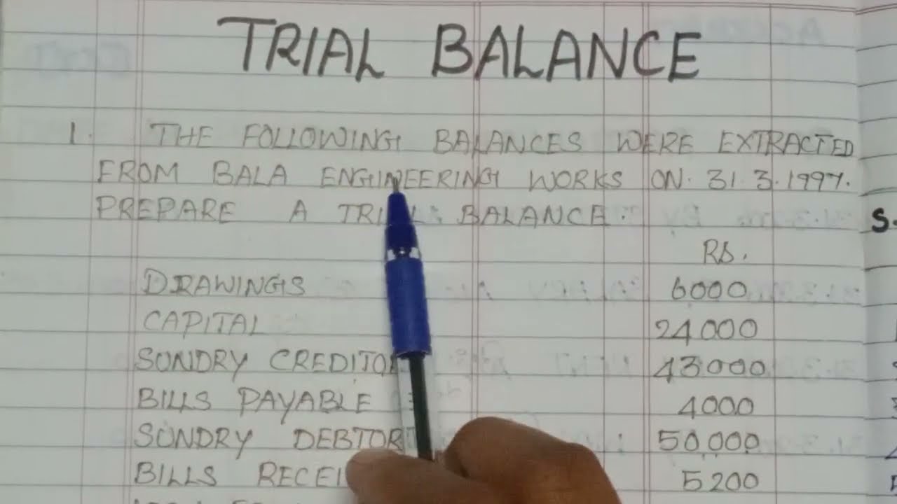 How to prepare Trial Balance?|Trial balance in financial accounting in Tamil