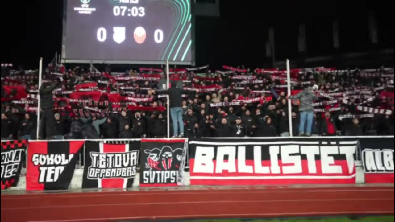 Spektakël nga Ballistët e Tetovës #ballistet #ultras #tetovë #shkendija #drita #prishtine 