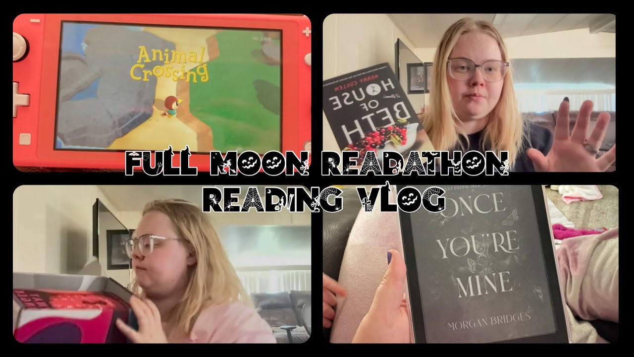 binging a questionable series, unboxings, and an animal crossing addiction FULL MOON READATHON VLOG🌙