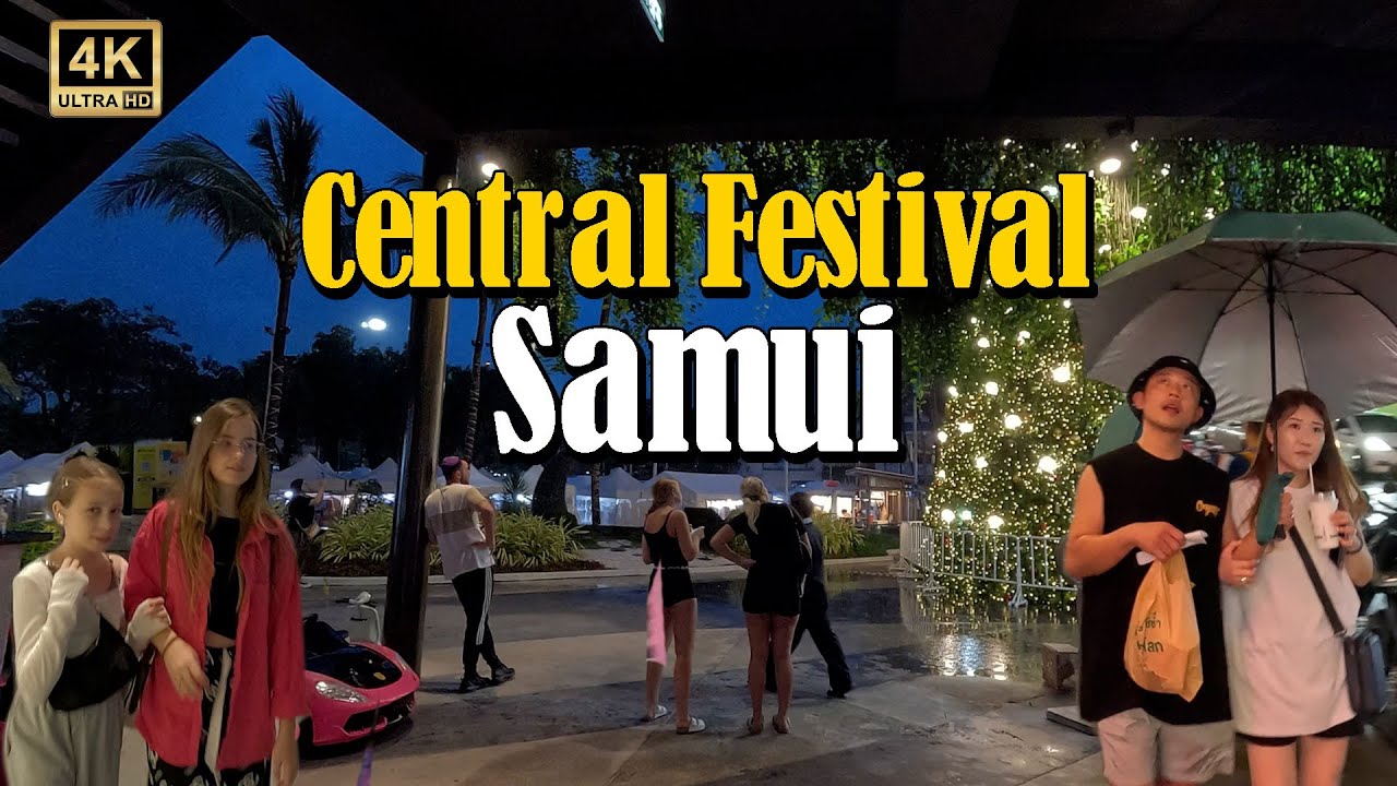 Central Festival Samui l Walking tour of the largest shopping center on the island.【🇹🇭 4K】