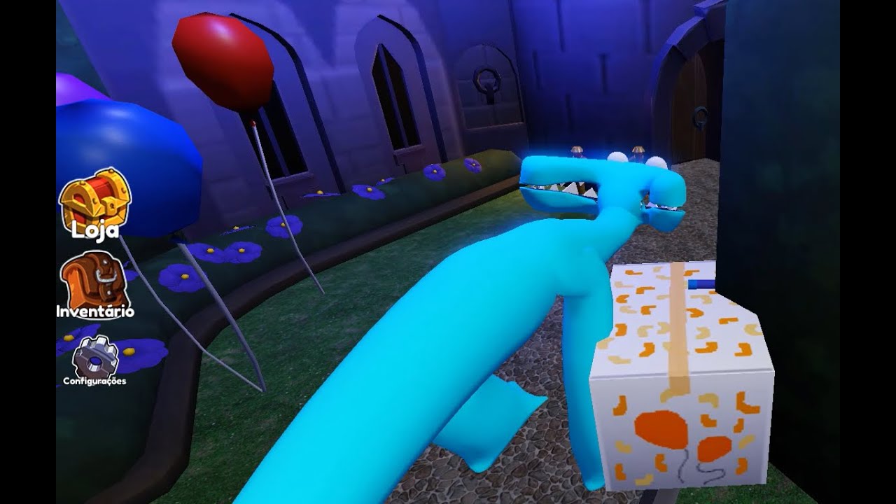 Ataque do Monstro Ciano Cyan Monster Rainbow Friends Capítulo 2 Roblox