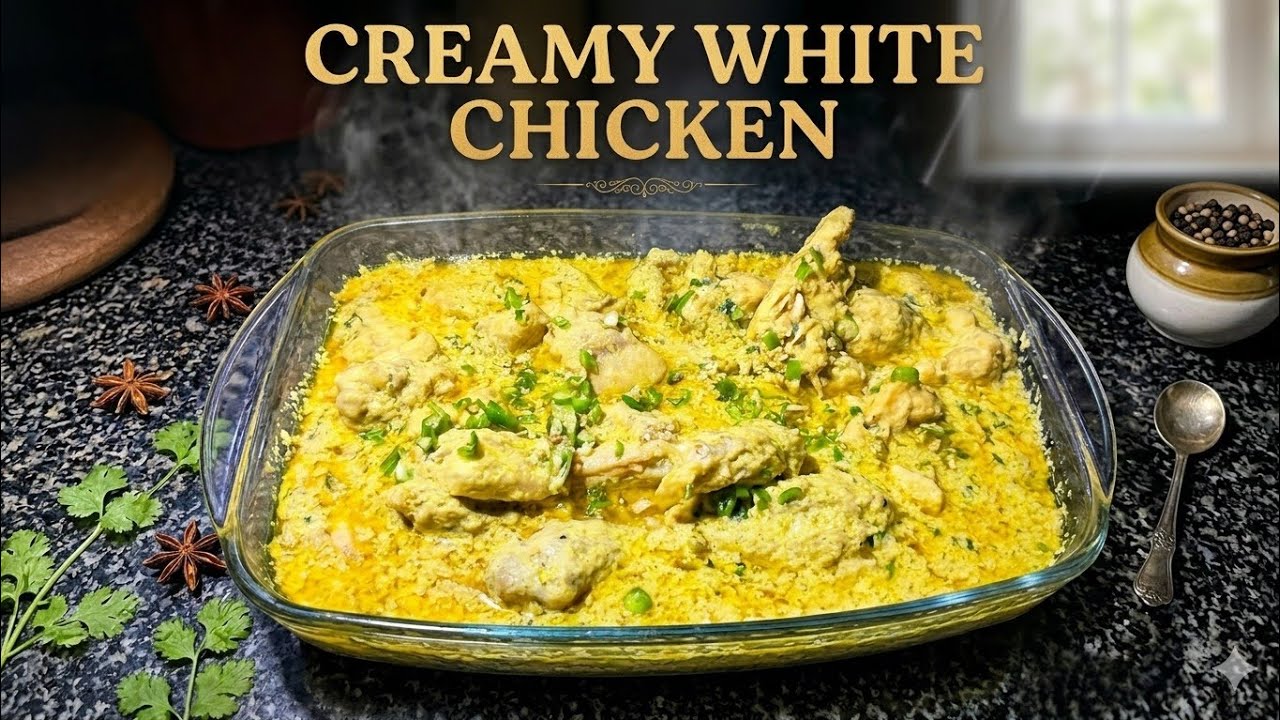The Most Velvetty White Karahi You’ll Ever Make! #WhiteChickenKarahi #CreamyChicken