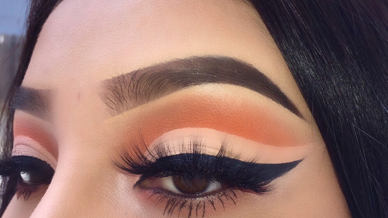 Orange Winged Out Cut Crease | Jocy Reyes