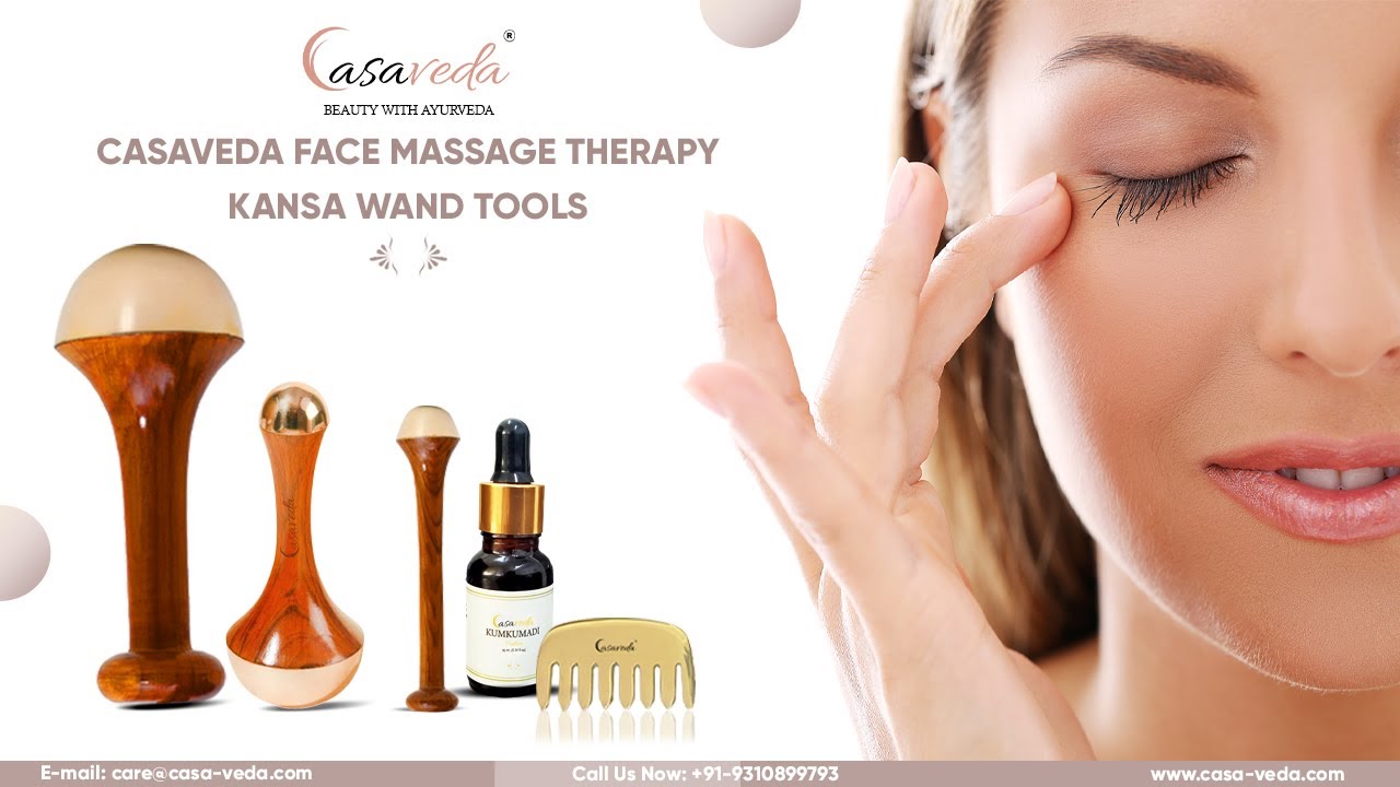 CasaVeda Face Treatment Facial Massage Indian Ayurveda Therapy Kansa Wand Tools