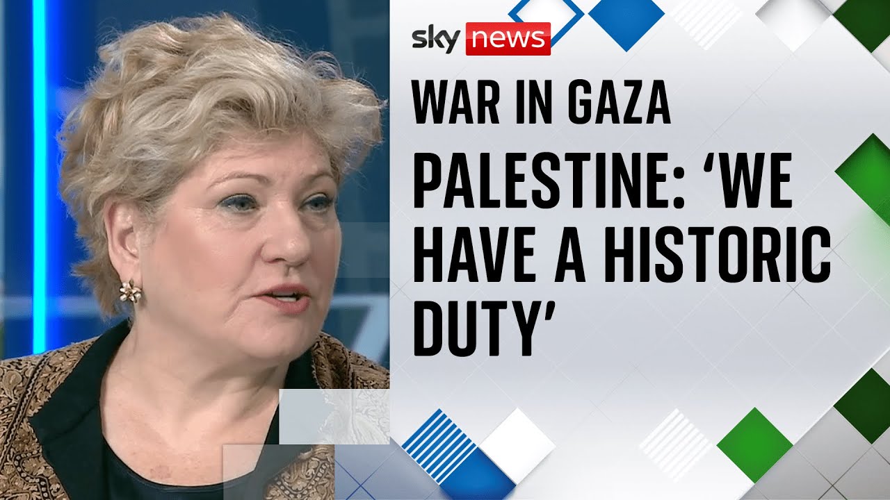Emily Thornberry: Announcement to recognise Palestine is 'great news'
