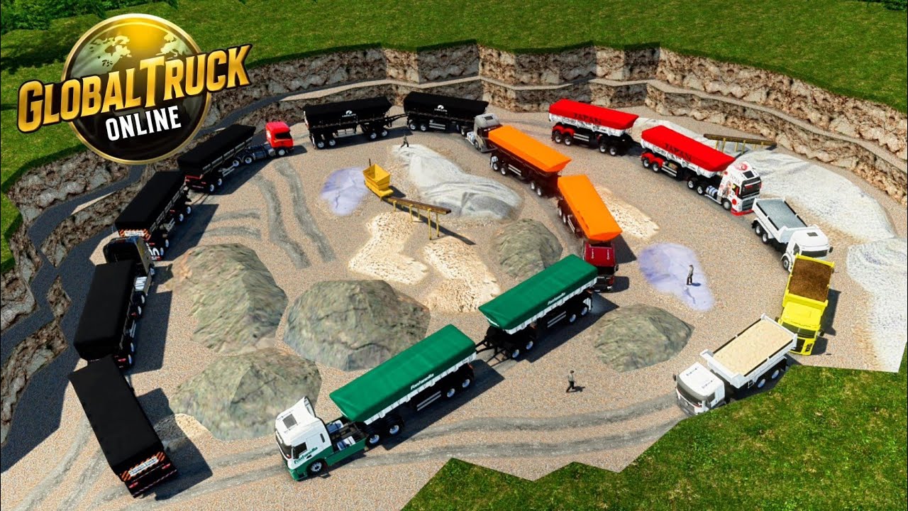 MEGA COMBOIO NA PEDREIRA DE CONSTELLATION CAÇAMBA - GLOBAL TRUCK ONLINE 