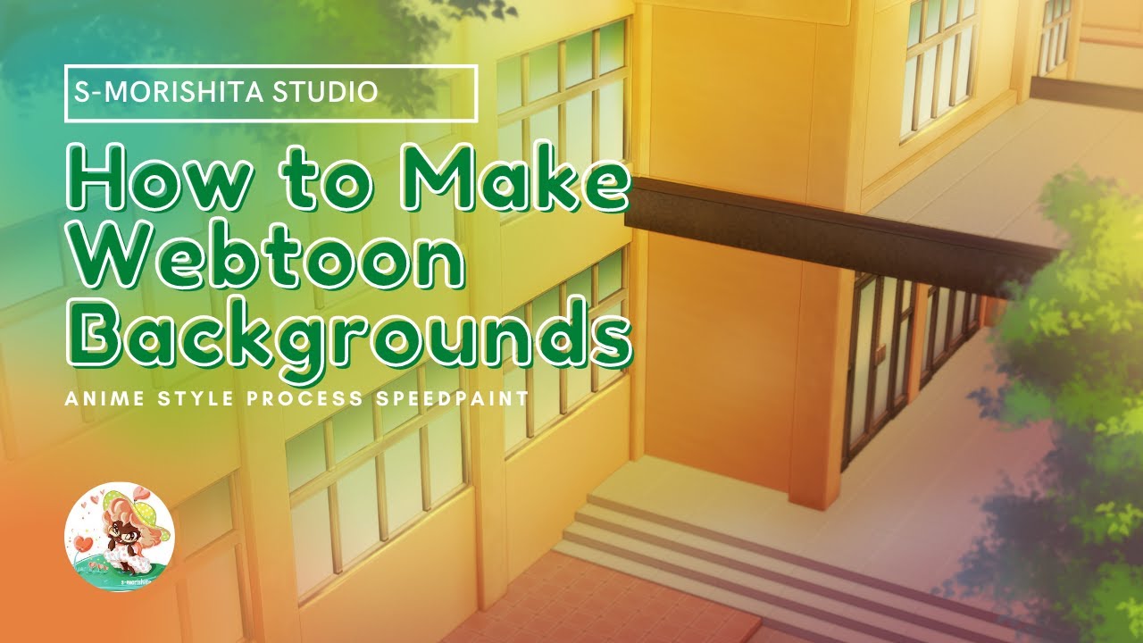 Webtoon Artist Background Process || Clip Studio Paint School Background Edition