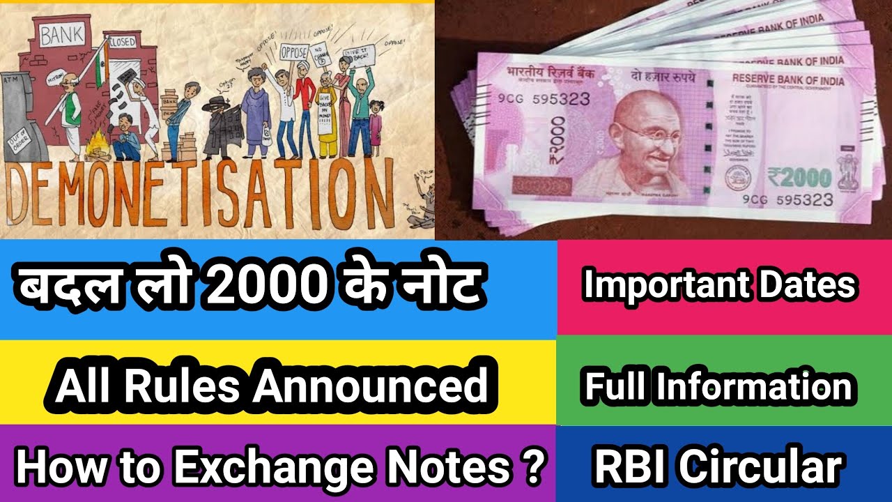 Rs. 2000 Notes Exchange / Deposit Rules  : Date , Amount , How to Do ?