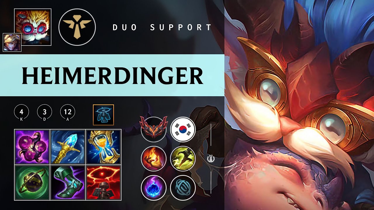 Heimerdinger Support vs Shaco - KR Grandmaster Patch 26.01