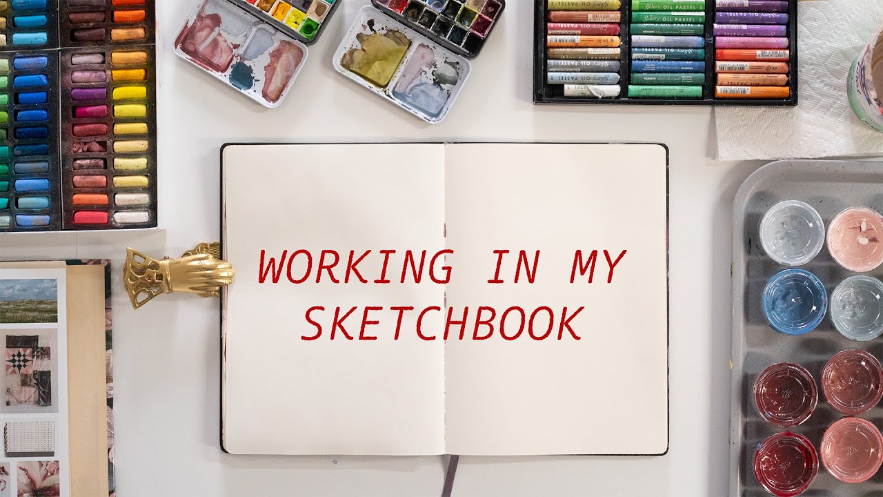 Working in my Sketchbook & June Moodboard