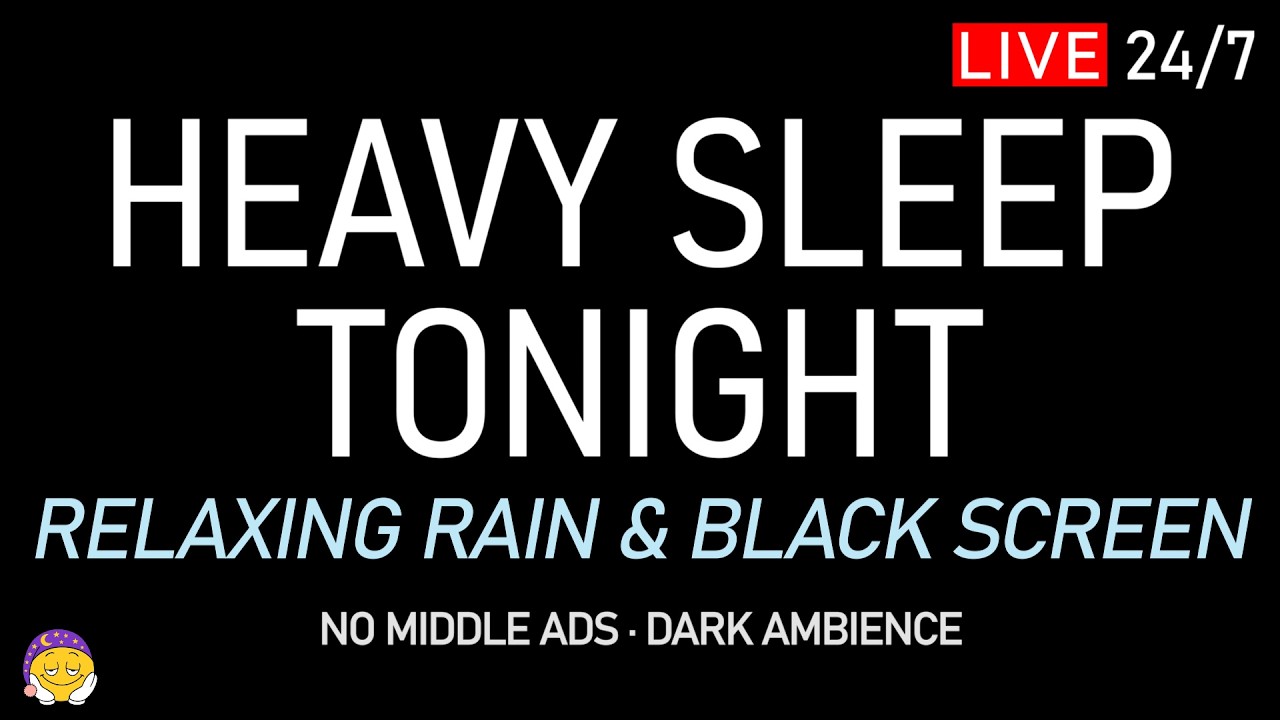🔴 HEAVY SLEEP TONIGHT | Relaxing Rain Sounds + Black Screen | Cure Insomnia & Peaceful Night