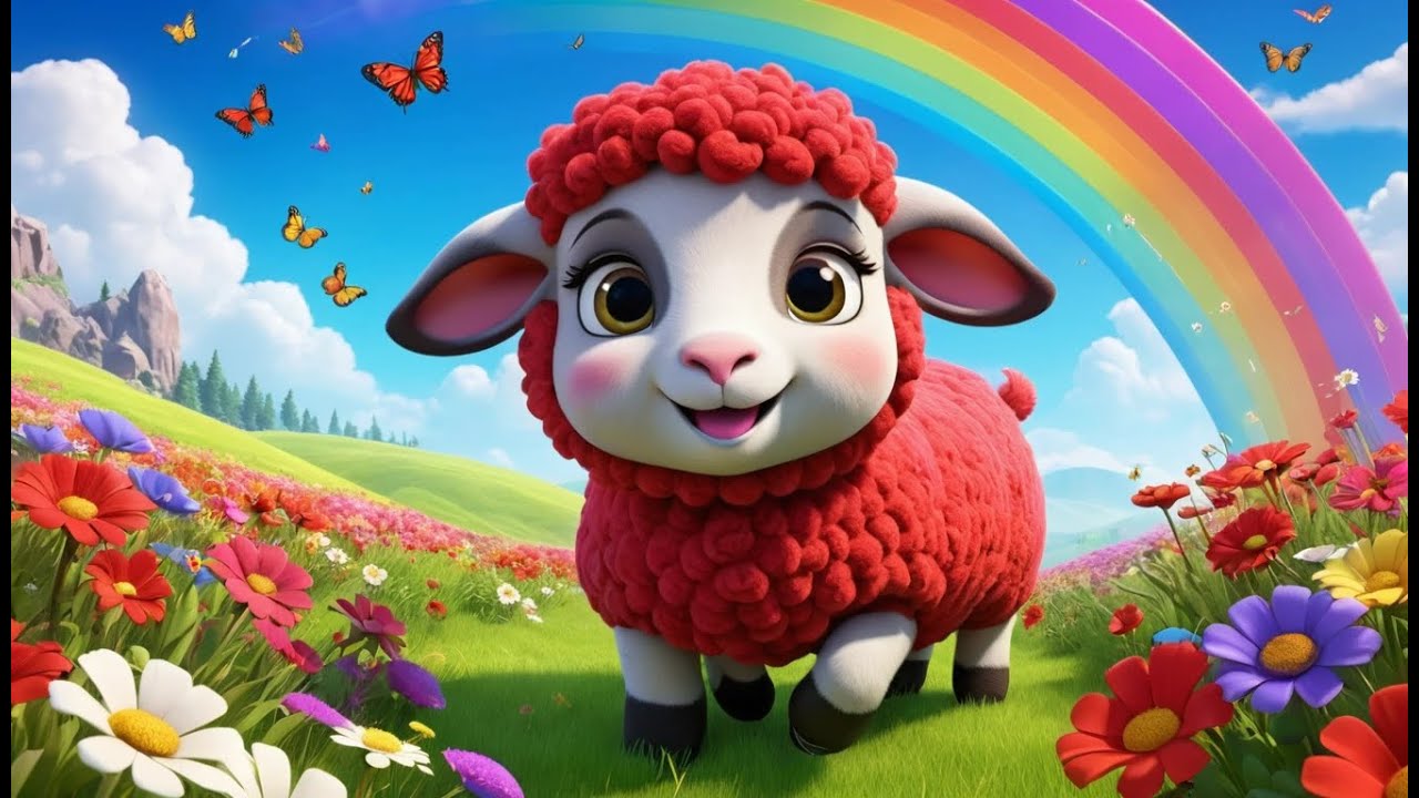 Baa Baa Colorful Sheep Parade | Learn Colors with Sheep | Fun Nursery Rhyme for Kids
