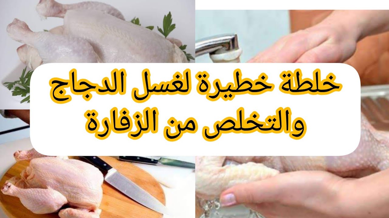 طريقة سهلة لغسل الدجاج والتخلص من الزفارة مع الطباخة فاطمة