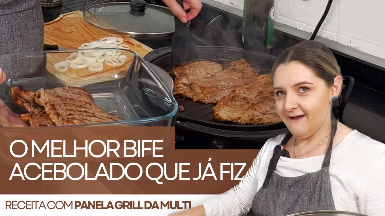 O MELHOR BIFE ACEBOLADO QUE JÁ FIZ |  RECEITA COM PANELA GRILL DA MULTI |#crisribeirotv #panelagrill