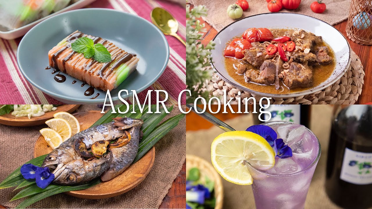 10 Hours of Relaxing Cooking ASMR | Appetizers, Main Course, Desserts & More