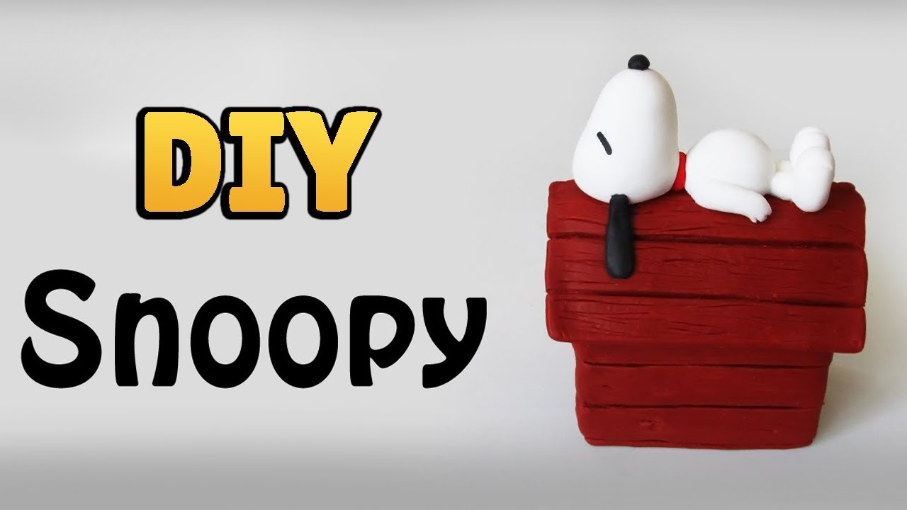 DIY: COMO FAZER O SNOOPY na Casinha em Biscuit (The Peanuts Tutorial) | #diydesenhos