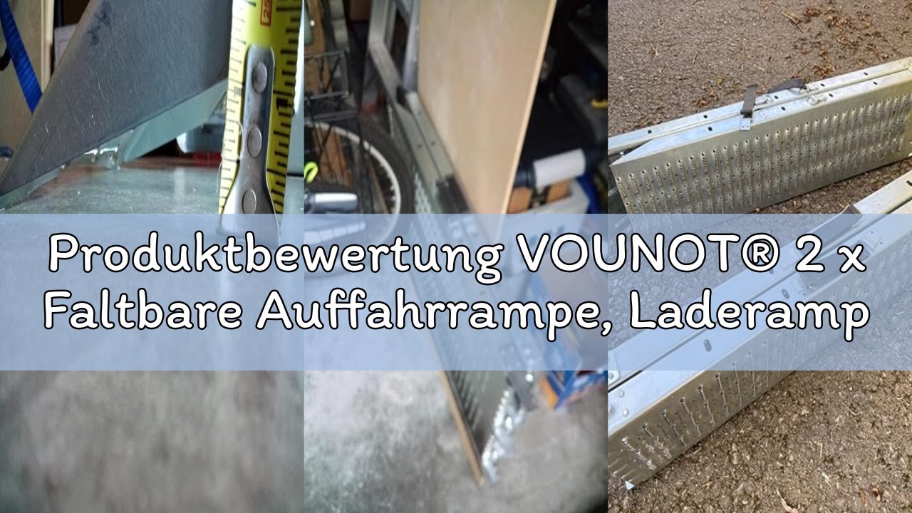 Produktbewertung VOUNOT® 2 x Faltbare Auffahrrampe, Laderampen 400 kg max Faltrampe für Motorrad, An