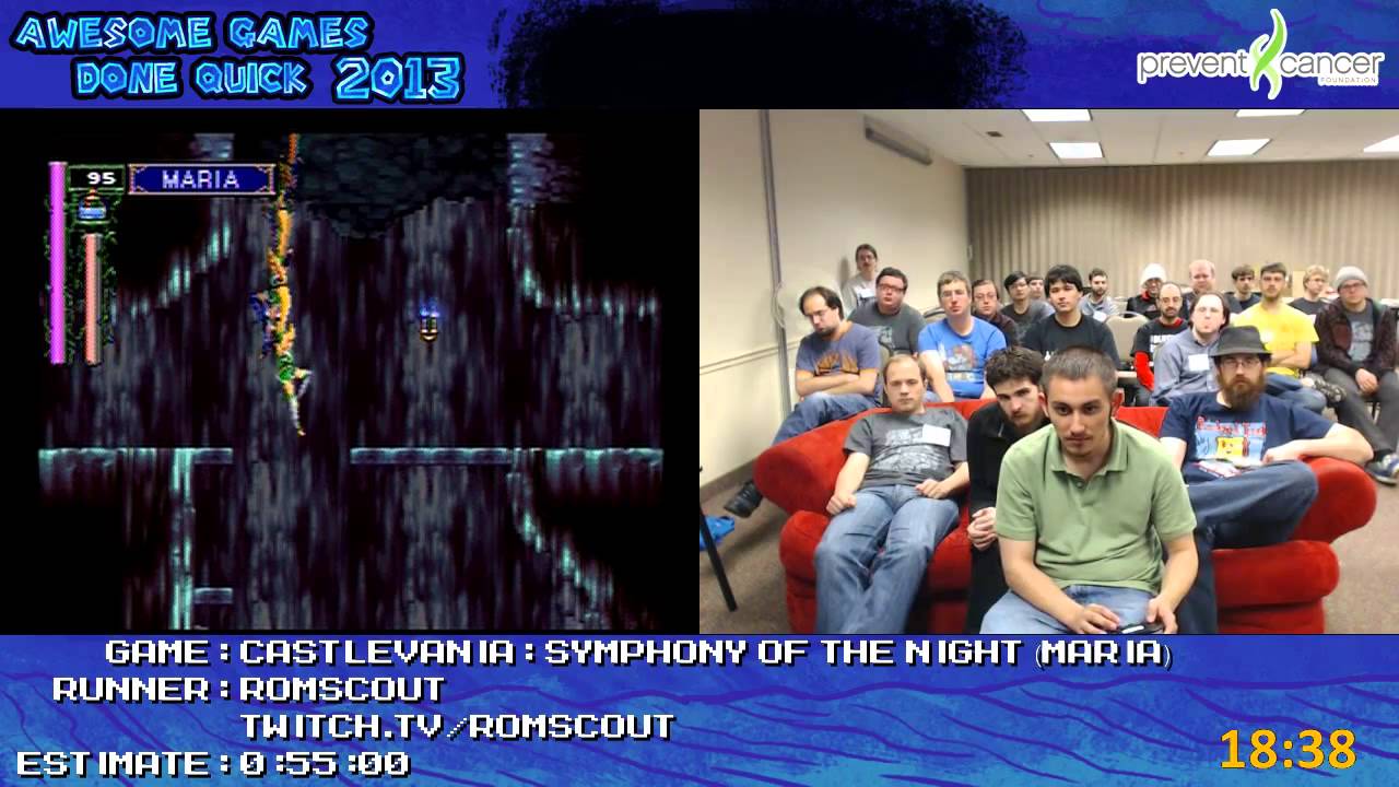 Castlevania: Symphony of The Night - SPEED RUN by Romscout (0:49:14) *Live at AGDQ 2013* [Saturn]
