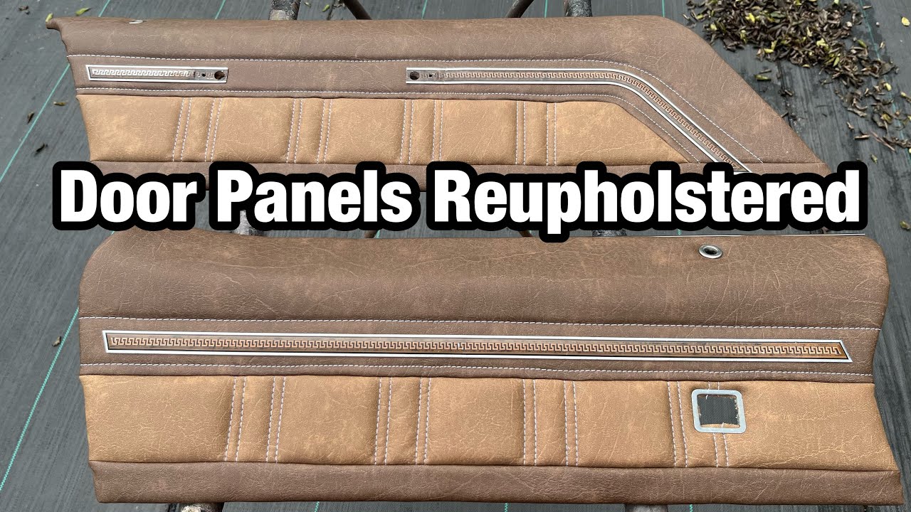 How To Wrap Reupholster Car Door Panels In Vinyl Or Leather - 74 Chevy Caprice DONK Upper Door Cards