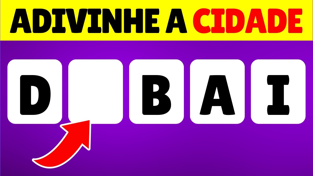 🏙️ Adivinhe a Cidade pelas Letras que Faltam 🔤 | 50 Desafios de Geografia | Quiz Espacial