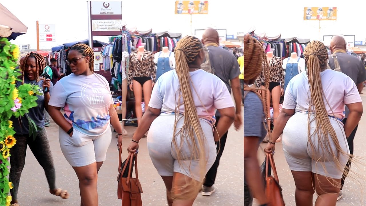 Bushman meets ladies 😍 in the streets of Accra