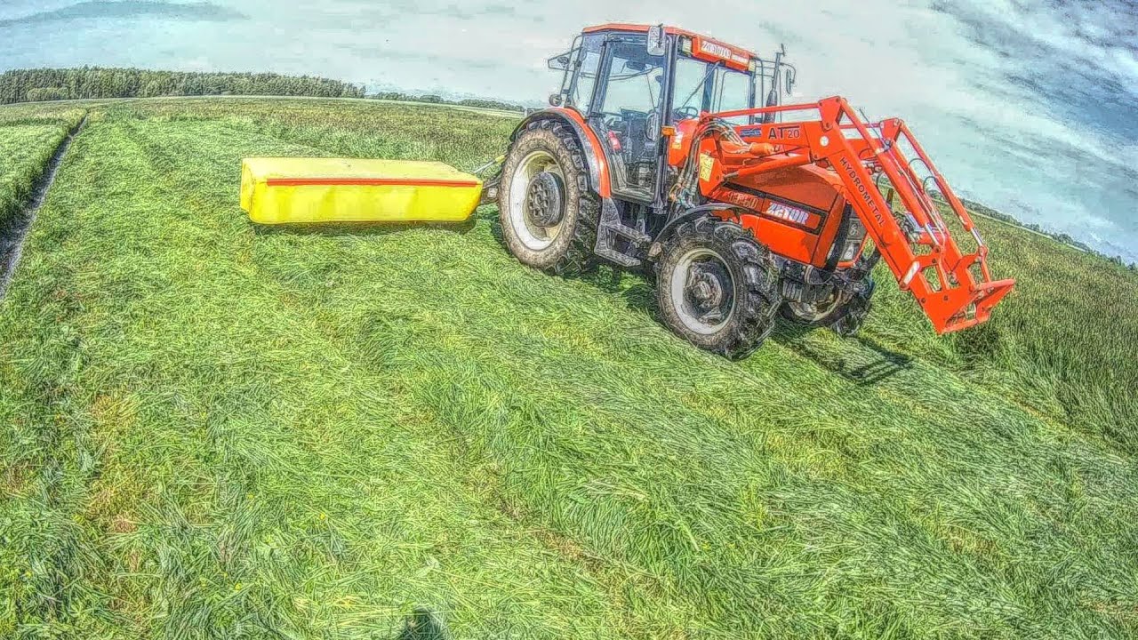 Koszenie pierwszej trawy z perspektywy operatora|CabView| Zetor 9540 Fella248