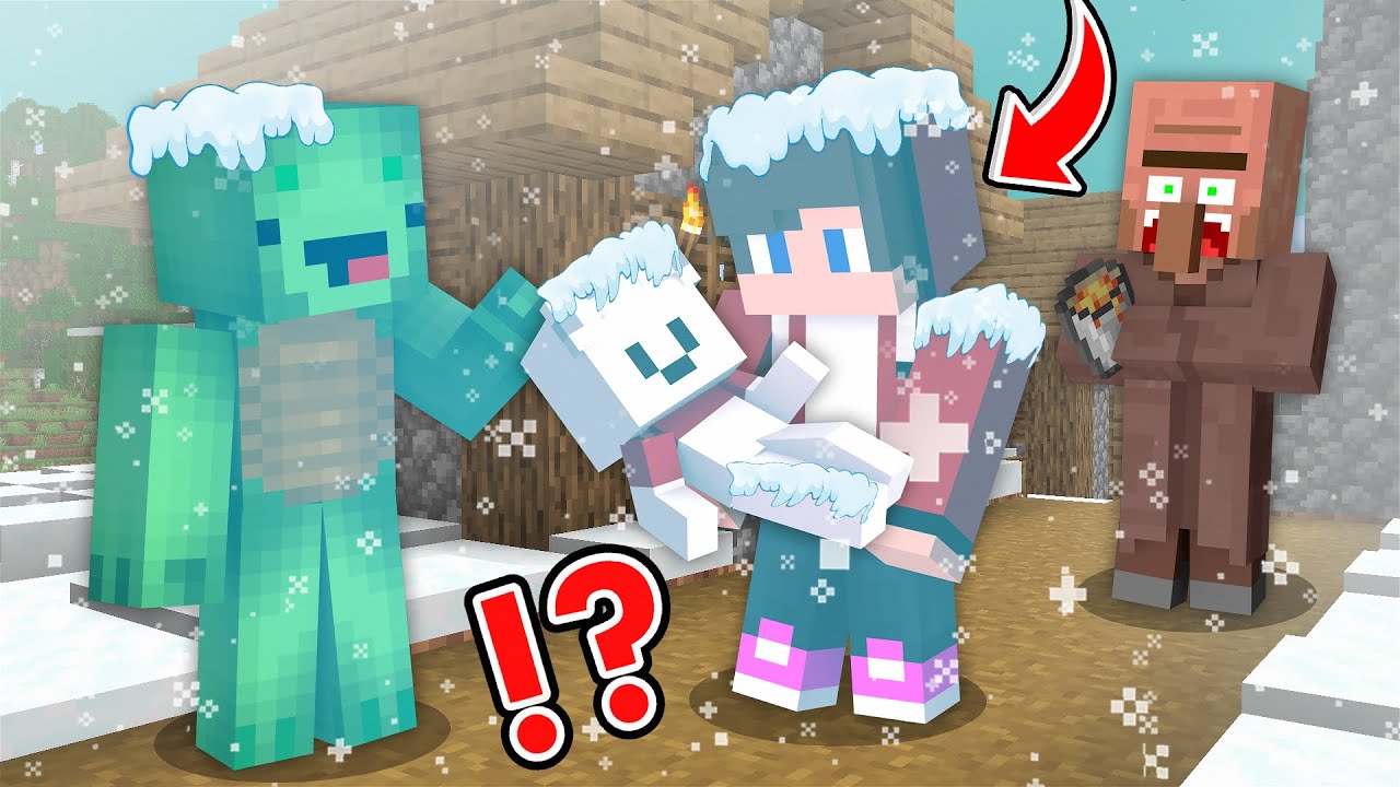 JJ and Mikey are Trapped in the Polar Winter - Maizen Minecraft