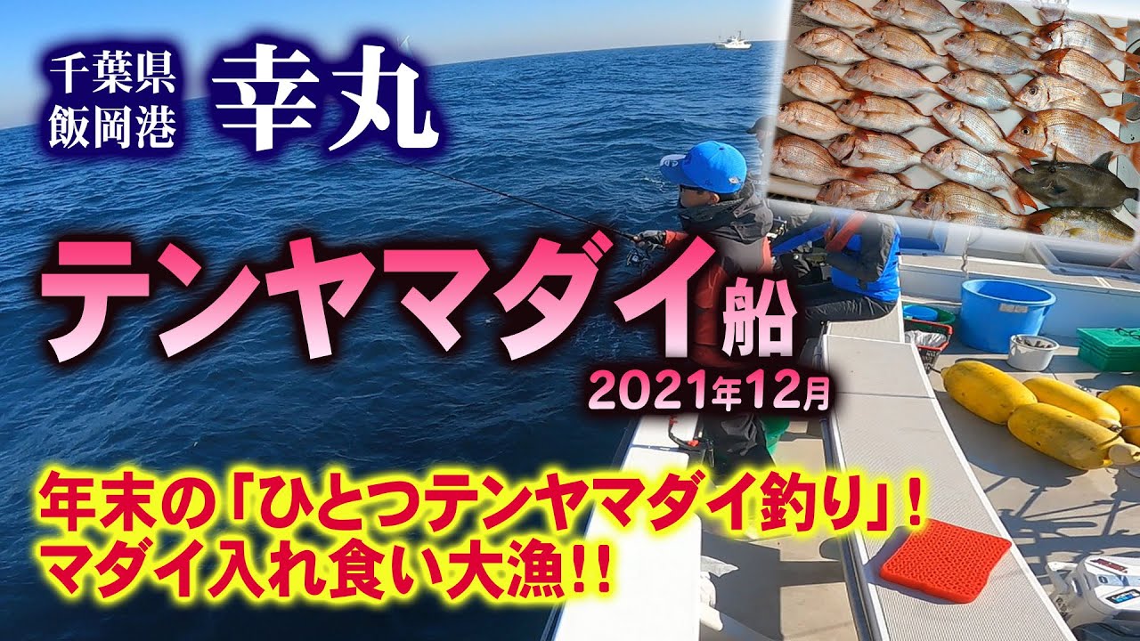 【飯岡テンヤマダイ】年末の一つテンヤ真鯛釣り！入れ食い大漁!【飯岡港 幸丸】