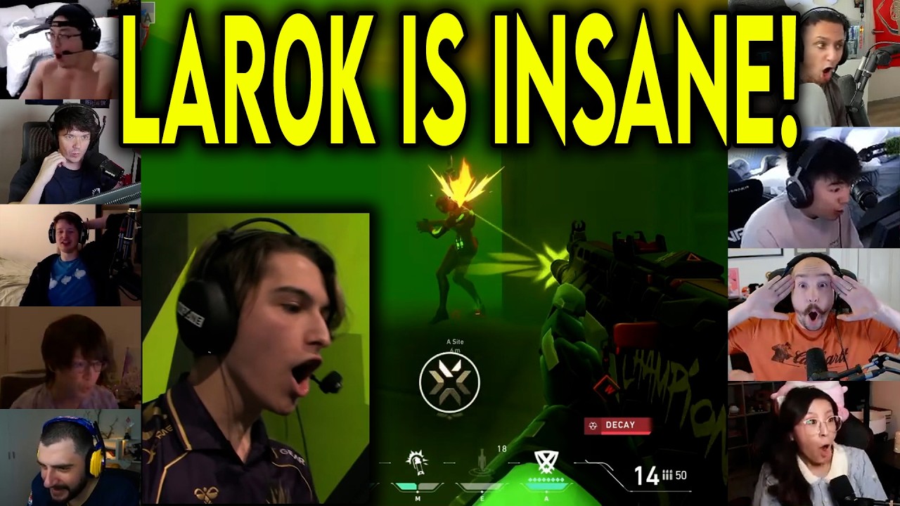 Valorant Streamers React To BBL Lar0k INSANE 1v3 CLUTCH Against PCF In VCT
