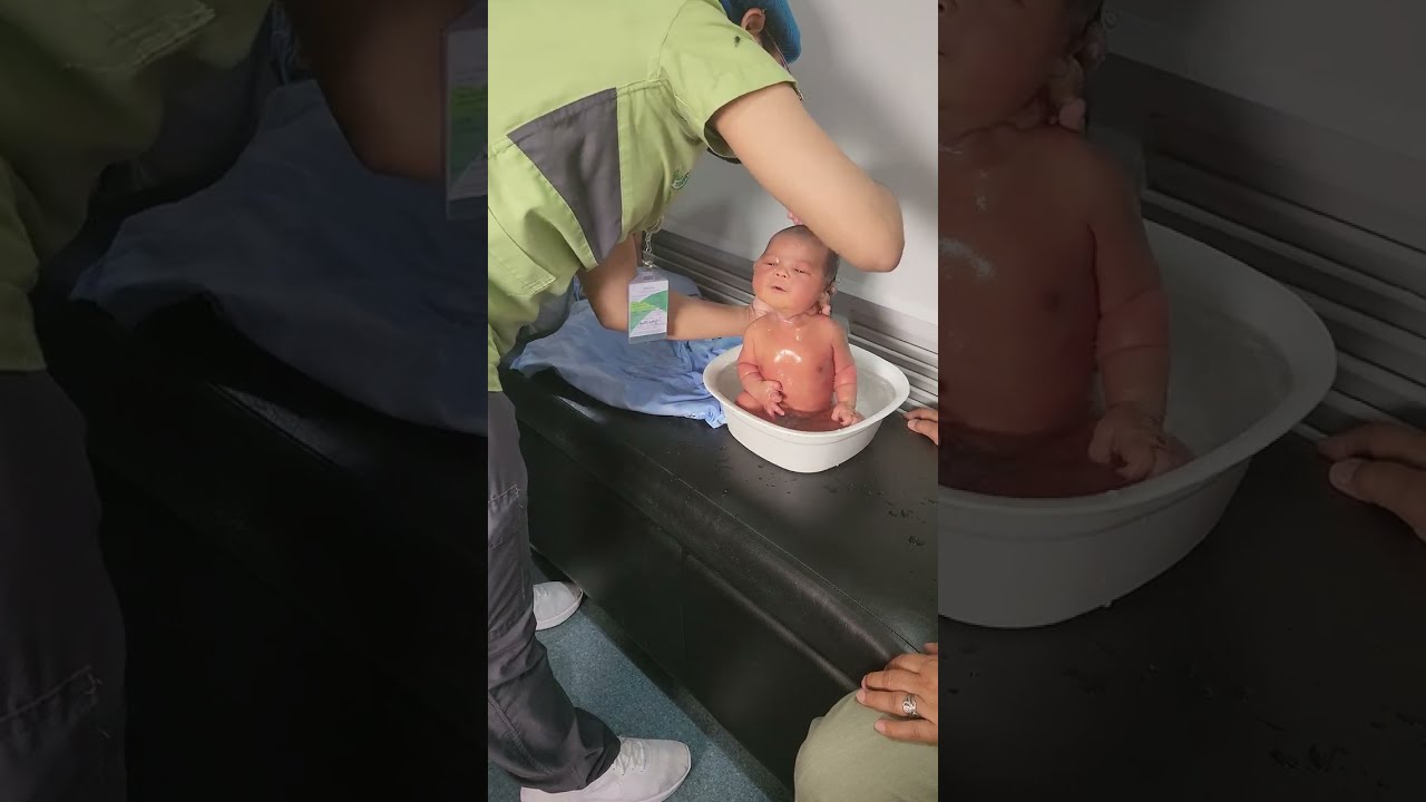 1st Bath of my son