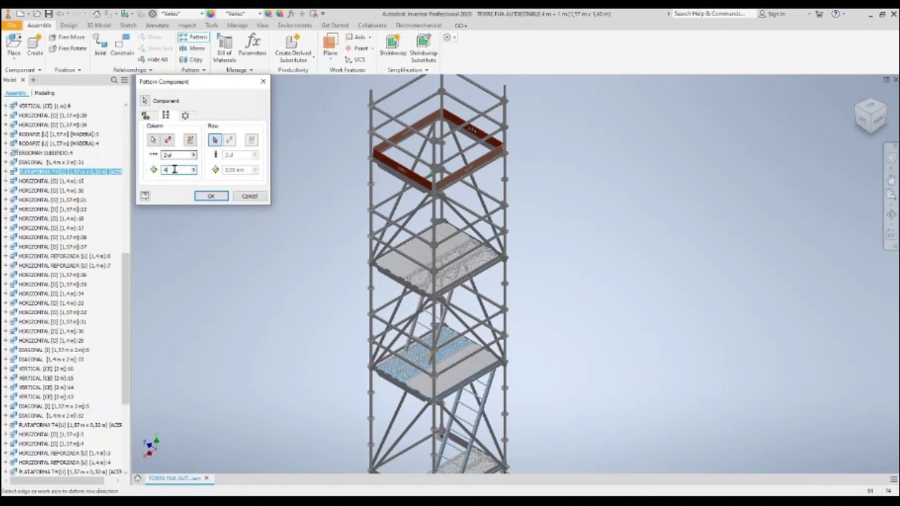 Allround Scaffolding Tower with Autodesk Inventor 2020