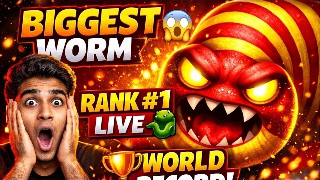 🔥 WormsZone.io Live Stream | 1st Rank Target | Nonstop Fun 😂 | Hindi