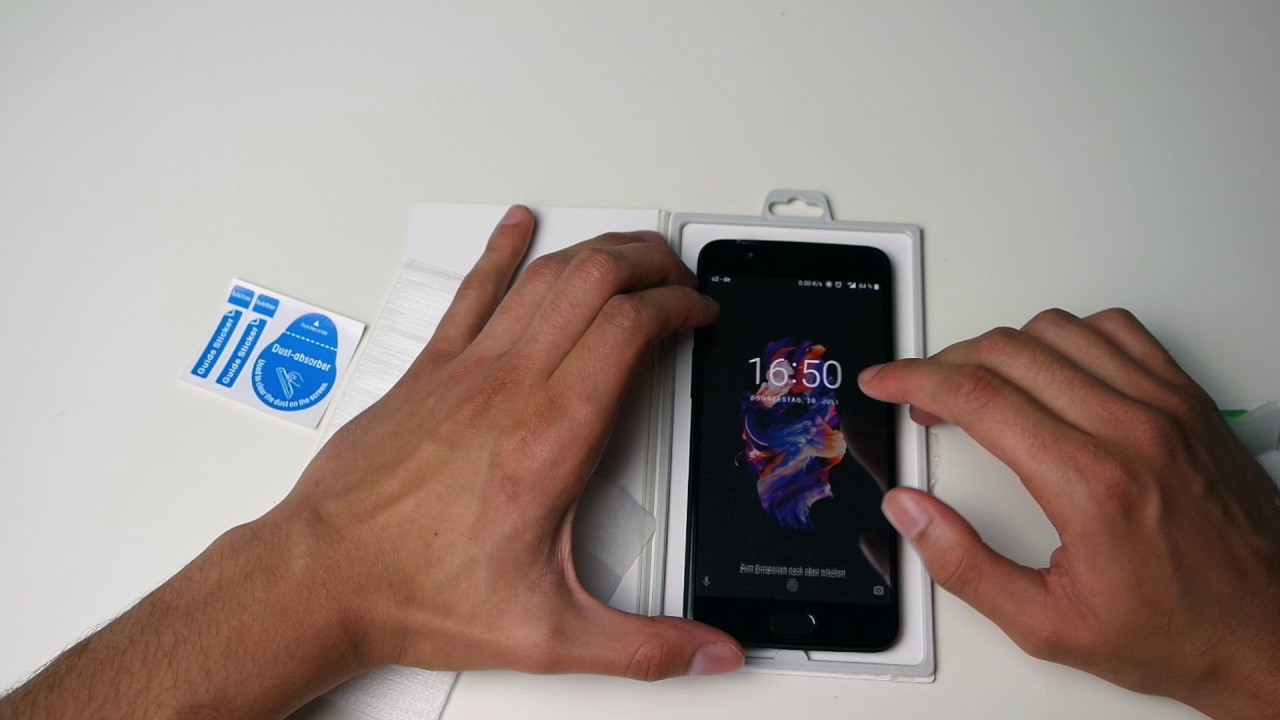 OnePlus 5 Panzer Folie Tutorial Installation