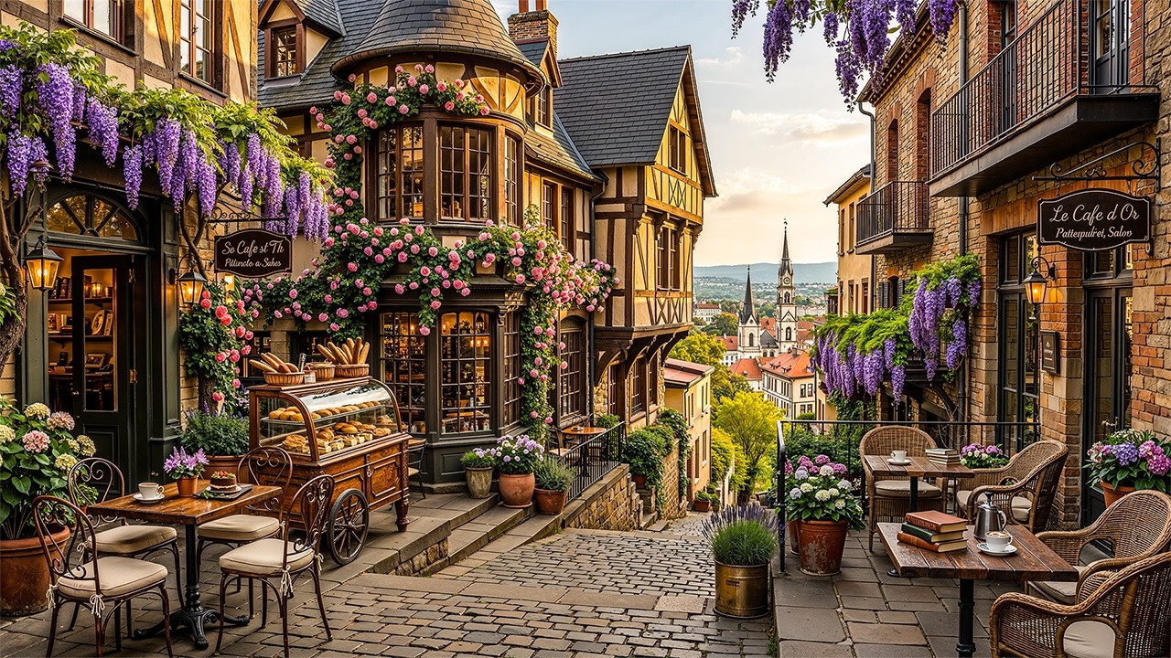 Relaxing Jazz Instrumental Music 🌿 Cozy Spring Coffee Shop Ambience & Smooth Jazz Music for Studying