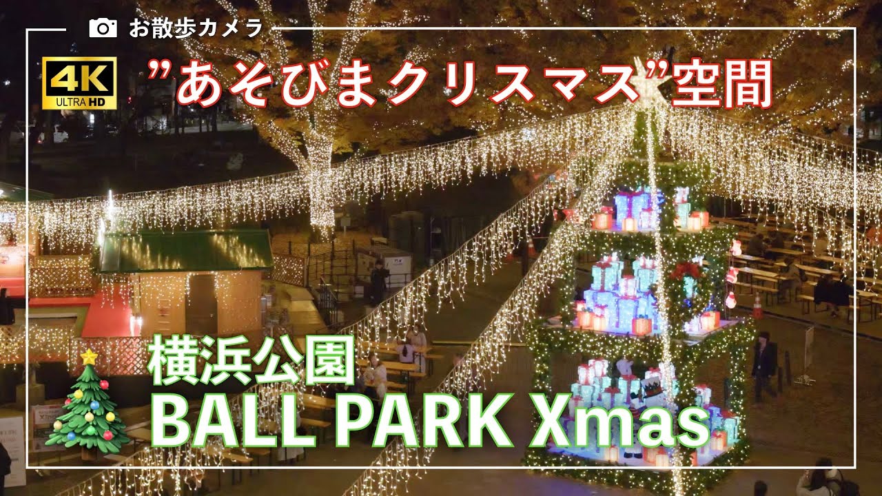 🎄楽しいクリスマスマーケット BALLPARK Xmas　きらびやかな日本大通り銀杏並木