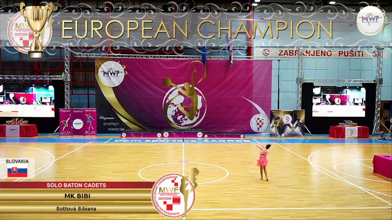 SOLO BATON CADETS EUROPEAN CHAMPION: MK BIBI, BOTTOVÁ BIBIANA, SLOVAKIA