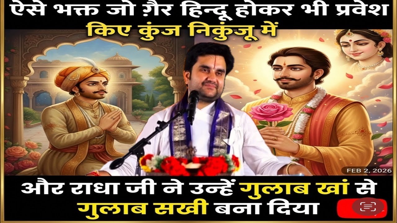 धर्म से ऊपर भक्ति, कैसे मुसलमान गुलाब खां बने राधा रानी की गुलाब सखी #indreshji @BhaktiPath #bhakti 