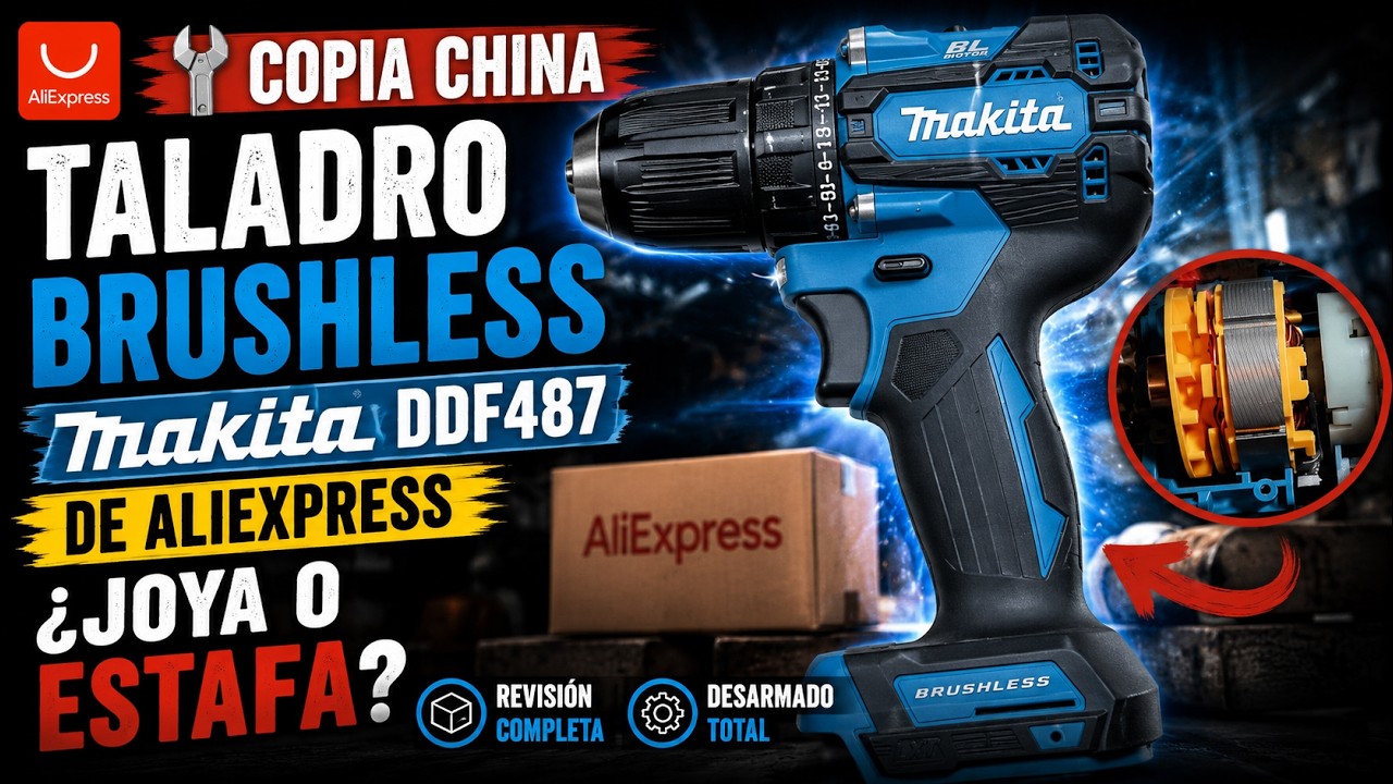 🔧 Copia China Taladro Brushless Makita DDF487 de AliExpress: ¿Joya o Estafa?