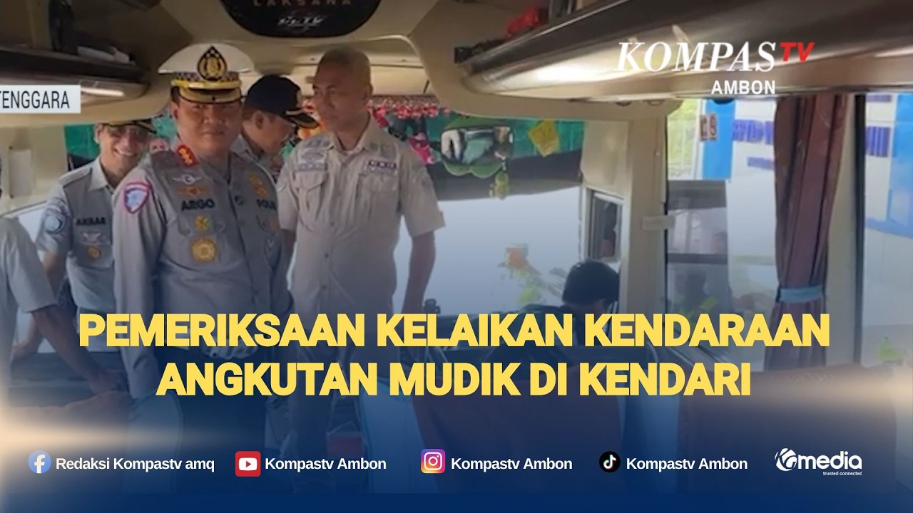 Petugas di Kendari Lakukan Pemeriksaan Kelaikan Kendaraan Angkutan Mudik